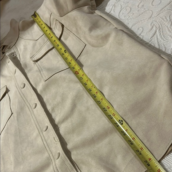 Philosophy Shacket Cream Button Down Shirt. Size Large. Pockets - Picture 12 of 14